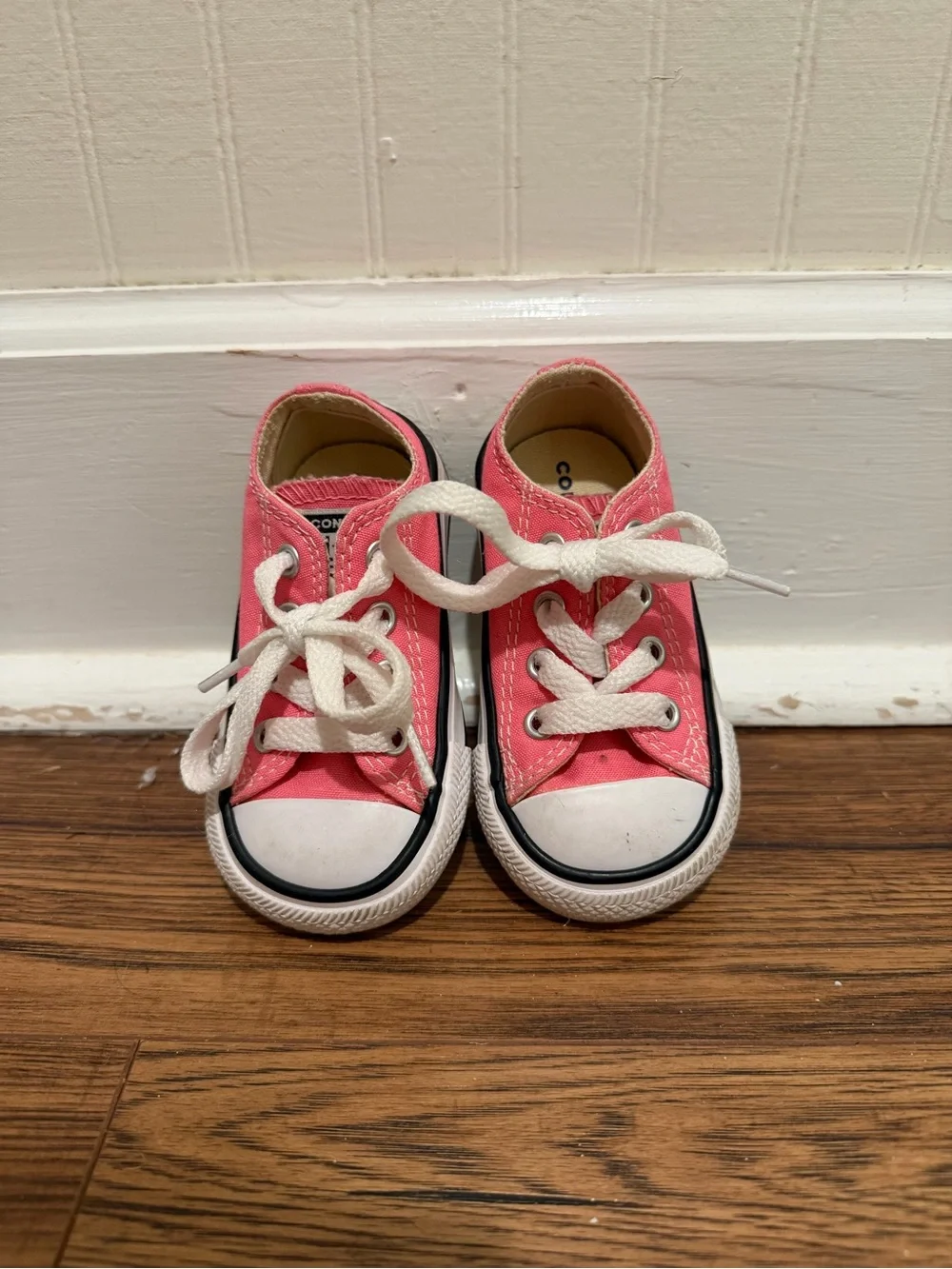 Converse Kids Pink Low-Top Canvas Sneakers